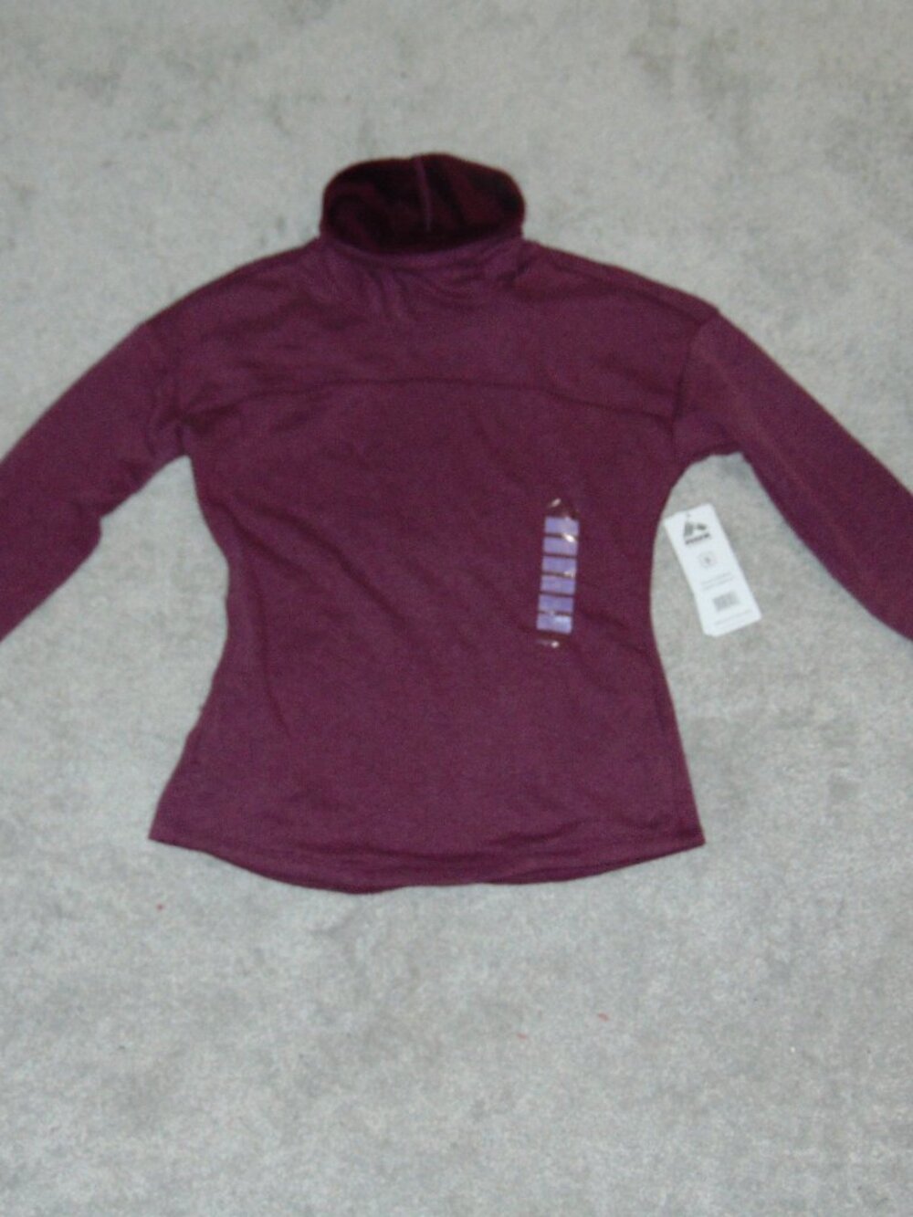 RBX Women’s Turtleneck Mock Neck Pullover Top Burgundy Long Sleeve Size S NWT